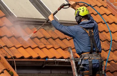 Démoussage et hydrofuge de toiture à Menat